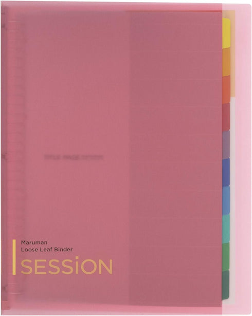 Maruman F584-08 Loose Leaf Binder, A4, Session, 30 Holes, Pink Color