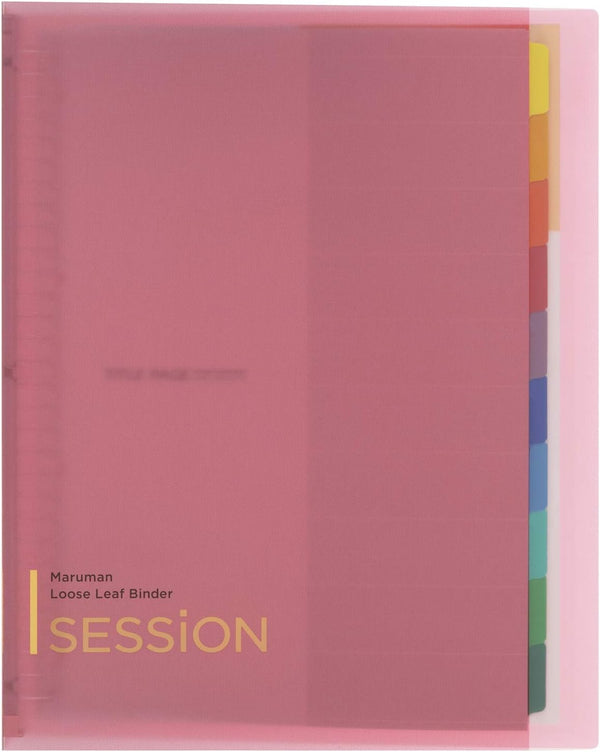 Maruman F584-08 Loose Leaf Binder, A4, Session, 30 Holes, Pink Color