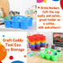 6 Pack 1293.5 Inches 6 Classroom Caddy Organizer with Handle Colorful Plastic Table Caddy Drink Cup Caddies Holder