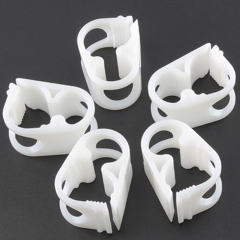 1/4" - 1/2" Plastic Tubing Clamps Adjustable Tube Clamp, Laboratory Pinch Valve Flow Control Hose Clamp - Pack of 5 White