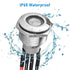 Linkstyle 19mm Latching Push Button Switch, 12V Metal Self Locking SPST ON-Off Switch with Wiring Harness, 5Pcs