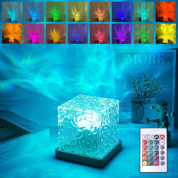 Northern Lights Projector & Ocean Wave Lamp - 16 Color Aurora Light