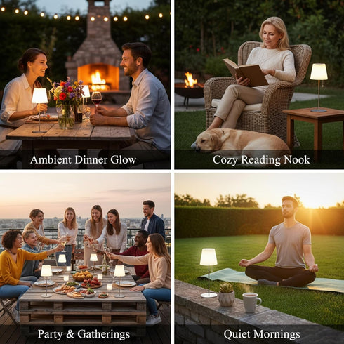 Rechargeable RGB Solar Table Lamp - Color Changing Indoor Outdoor Lighting
