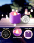 200+Hour 12 Pack Raycare Purple Battery Operated Tea Lights, Electric Flickering Flameless Candles, Realistic Votive