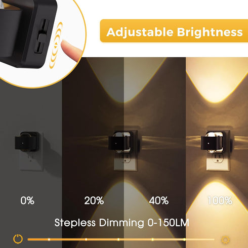 Gifts,1 Pack L LOHAS LED Night Light Projector, Night Lights Plug into Wall, Dusk to Dawn Sensor, Rotating Nightlight