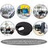LepoHome 20 Pack 2 Inch/50mm Grommets, Round Plastic Desk Black Wire Organizer Caps, PC Computer Port Cable Hole Cover