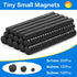 TRYMAG Black Small Magnets, 400Pcs Rare Earth Magnets, 3 Different Size Tiny Mini Magnets for Crafts, Small Round Fridge Magnets for Miniatures, Refrigerator, Office, Kitchen Cabinet