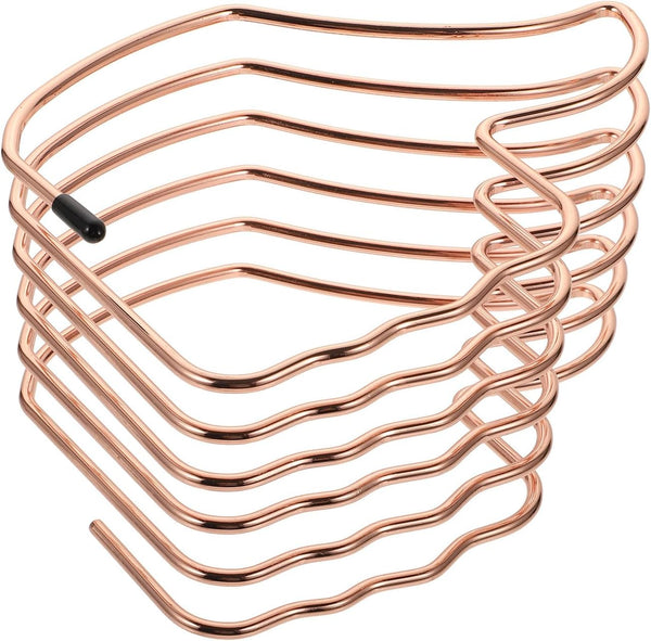Totority Adjustable Rose Gold Metal Bookend Desk Book Storage Organizer with Expandable