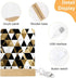 KNASNCHD Fashion Modern Black White Gold Triangles Night Light with Wood Base USB Interface Power Supply,Bedside Table