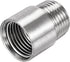 uxcell Shower Head Extension Arm, Stainless Steel 1/2PT Male to 1/2PT Female Thread, 30mm Length Cast Pipe Fitting
