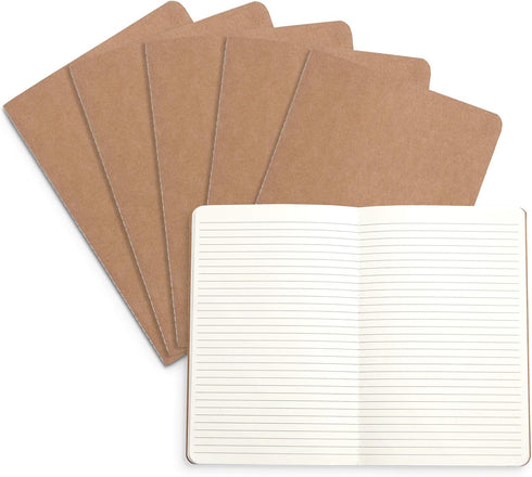 Blue Summit Supplies Travel Journals - Bulk 6 Pack Journal Set with Lined Paper, Lightweight Journal, 8.25” x 5.5”