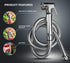 aishini Set, 120cm Handheld Toilet Bidet Sprayer - Shattaf Jet Spray with Easy Installation, Muslim Shower for Feminine
