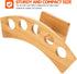 5-hole 3.3cm Zerodeko Wooden Ice Cream Cone Stand Sushi Hand Roll Holder Diameter Kitchen Display Rack for Restaurant