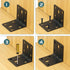 10PCS 90 (2X2 Alise Black L Brackets for Shelves, Heavy Duty Metal Shelf Brackets Corner Bracket, Degree Joint Right