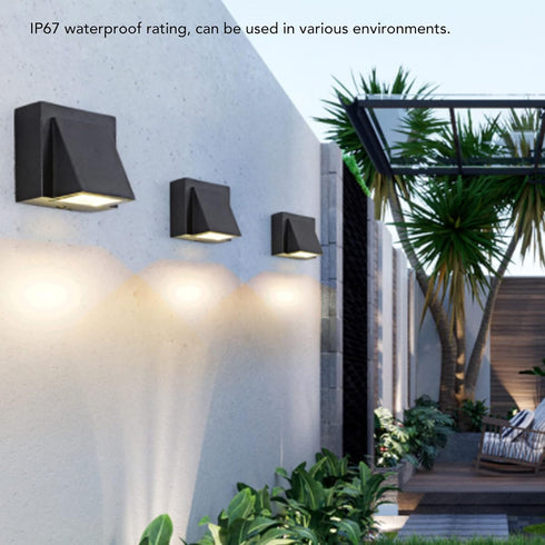 Yosoo Wall Lamp, Wall Mounted LED Light, Waterproof Decorative Light for Garden Patio and Porch (Warm White)
