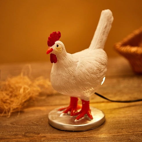 Oriamde Chicken Egg Lamp Funny Lifelike Resin Night Light - The Chicken Lays A Glowing Egg Gift Home Decoration
