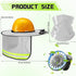 Floraltop 1 Set Solar Fan Sun Shade for Hard Hat Full Brim Neck Sunshade Cover with Cooling Fan High Visibility Mesh