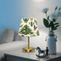 (Bulb Included),7.9x12.6in Table Lamp Christmas Cactus Trees Pattern Desk Lamp with Fabric Shade Tablelamp for Bedroom