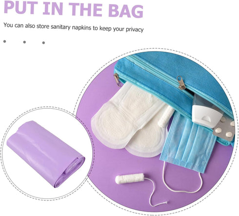 200pcs Packing Menstrual Bags for Girls Thicken Pouches for Feminine Disposal and Sturdy Sealing for Privacy for Travel