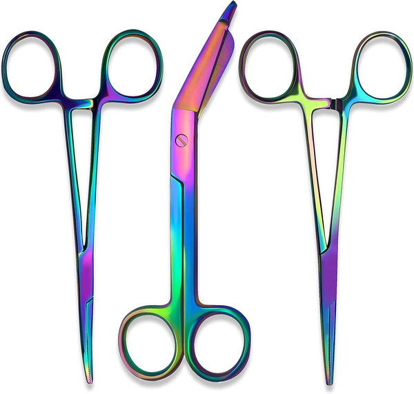SURGICAL ONLINE Titanium Rainbow Hemostats & Scissors Set - Durable Material, Easy