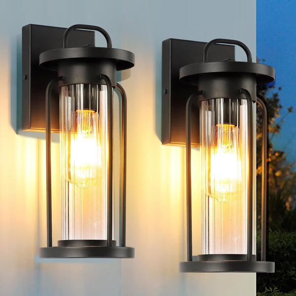 2 Pack Outdoor Wall Light Fixtures, 14 Inch Large Exterior Coach Lights,