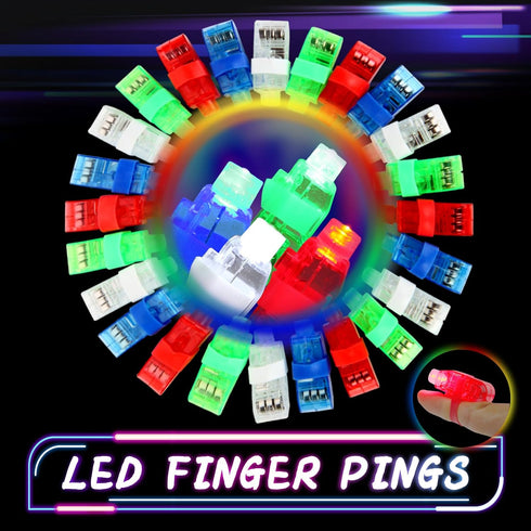VETE 60Pcs LED Finger Lights Flashlights for Kids Glow Party Favors Birthday Christmas Halloween Supplies