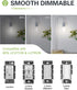 Dimmable E26 Bulb 40W E26 Bulbs 4W 4000K E26 Bulb AC120V 400lm T14 T45 Bulb 4 Pack LED Equivalent Light Neutral White