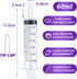 60ml Syringe for Liquid, Oral, Scientific Labs, Measurement, Dispensing, Catheter Tip with Cap- 3 Pack 60ml Syringes