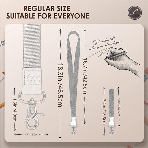 Lanyard for Keys for Women, Cute Wrist Strap Key Chain & Neck Lanyards for ID Badges, Best for Travel, School, Coach