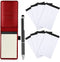 Outus Mini Pocket Notepad Holder Set, 10 Pcs, 50 Lined Sheets, Metal Pen, 8 Pcs 3 x 5 Inch Memo Book Refills, Red