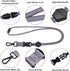 Wisdompro 2 Pack of 23 inch Durable Round Cord Heavy Duty Lanyard with Breakaway Buckle for ID Card and Keys