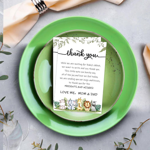 Chuangdi 50 Sets 50 Baby Shower Thank You Cards with Envelopes and Sticker Baby Shower Appreciation Greeting Cards