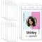 Pawfly 50 Pack Vertical ID Card Badge Holder Waterproof Clear Sleeve Case with Resealable Zip for Key Card and License