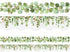 Fancy Land Eucalyptus Die-Cut Border Trim - 36ft Roll, Two-Sided Printed Leaves for Classroom Decor
