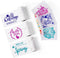 Phomemo Color Text Transparent Thermal Paper, Rose Red/Lake Green/Nave Blue Text, Sticker