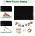 DOLLAR BOSS Large Black Cork Board - Double-Sided Bulletin Board with Linen 24''x 18'' for Office Home School