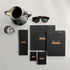 Rhodia Staplebound Notepads, Lined with 3 Hole Punch, 80 Sheets, 8 1/4 x 11 3/4 in., Black