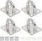 Heavy Duty U-Shaped Pad Eye Plate Staple Ring Hook Loop Sail Shade Hardware - Stainless Steel Hammock Hooks for Wall