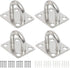 Heavy Duty U-Shaped Pad Eye Plate Staple Ring Hook Loop Sail Shade Hardware - Stainless Steel Hammock Hooks for Wall