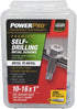 Power Pro Premium Self-Drilling Metal Screws, Zinc Plated Steel, Box of 105 Screws, #10 x 1 inch