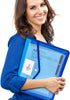CHEPULA B4 Plastic File Wallet Envelope, Expanding Document Organizer with Snap Closure & Label Pocket, Clear