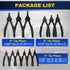 14PCS Set Set 45/90 0.038in 0.047in 0.070in 0.090in DASBET Snap Ring Pliers Heavy Duty Retaining Ring Pliers with Bent