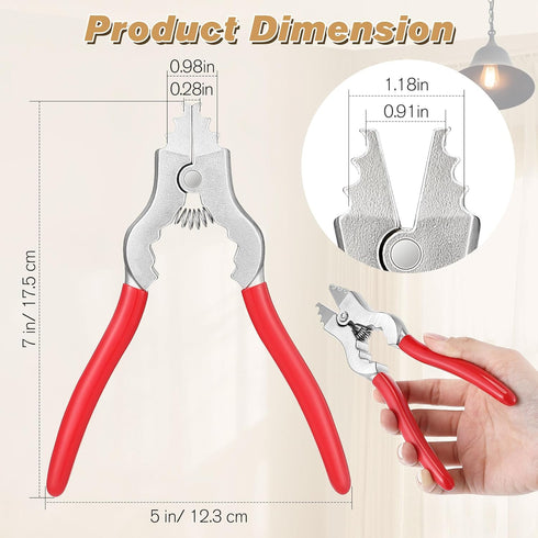 7 Inch Feekoon Chain Pliers, Fixture Link Pliers, Malleable Iron Chain Pincers, Opener Closer Remover Pincers, Light