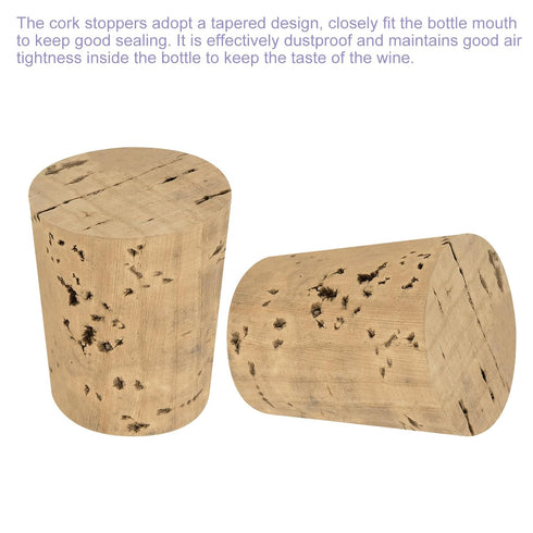 MECCANIXITY Tapered Cork 33.3x26.9x38.1mm Natural Wooden Leakproof Cork Stoppers, Pack of 5