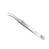 4.5 in. Stainless Steel Lab Forceps with Curved Tapered Flat-Tips
