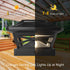 Davinci Lighting Renaissance Solar Outdoor Post Cap Lights, Bright LED Light, Includes Bases for 4x4 5x5 6x6 Posts,