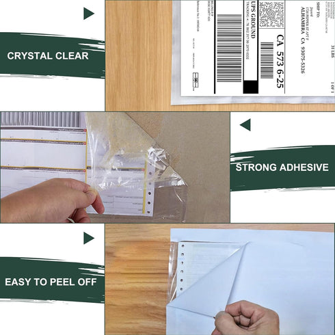 Clear Packing List Envelopes, 6''x9'' Top Loading Shipping Label Envelopes, Adhesive Pouches for Shipping (500pcs)