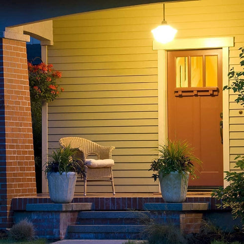 6 Packs 3W A60 LED Bug Light Bulbs, E26 Outdoor Bug Light Bulb, 25W Equivalent, 2000K Amber Glow Night Light