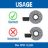 Mercer Industries 186540-5" x 1/2" x 5/8"-11 Knot Wire Wheel, 020 Carbon Steel Wire for Heavy-Duty Cleaning