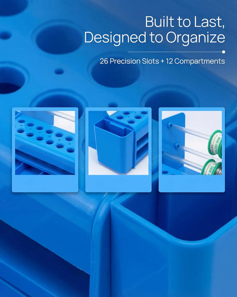 Multifunctional Repair Tool Organizer - ABS Storage Rack with DrawerScrewdriver Slots & Side Compartments